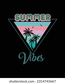 Summer T-Shirt Design Vector, SUmmer Vibes