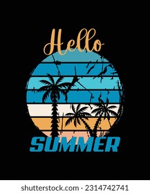 Summer T-Shirt Design Vectorvintage