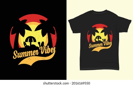 Summer T-shirt Design " Summer vibes "