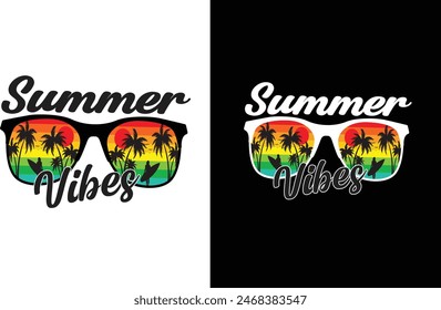Summer T-Shirt Design . summer vibes t-shirt design.