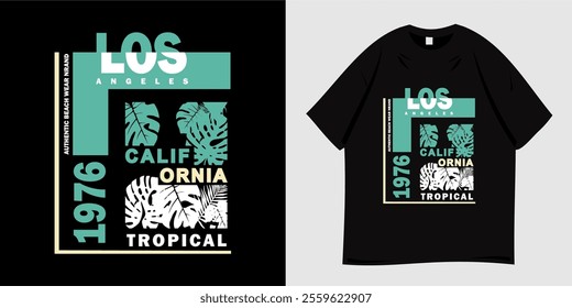 Summer t-shirt graphic design ready to print. Typography style, retro, Beach vacation vibes, sea, silhouette, palm trees and sunset, nature, tropical, paradise. Vector illustration.