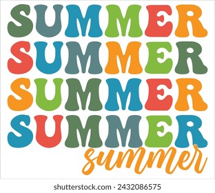 Summer T-shirt, Happy Summer Day T-shirt, Happy Summer Day Retro svg,Hello Summer Retro Svg,summer Beach Vibes Shirt, Vacation, Cut File for Cricut svg