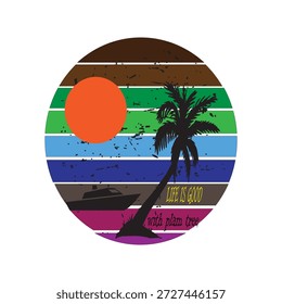Diseño de camiseta o logotipo de verano