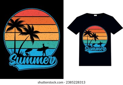 Camiseta de verano, diseño de camisetas al aire libre