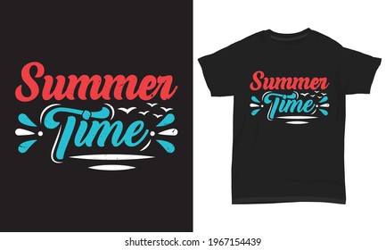 Summer T-shirt " Summer Time " typography design
