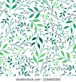 Summer twig seamless pattern design. Exotic berry branches ornament. Batik fashion print. Natural stalk twig branches pattern background. Garden wallpaper.