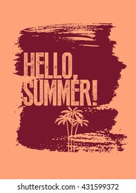 Summer typographic grunge retro poster design. Vector illustration.