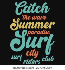 Summer typographic tshirt design vector design 