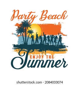 Summer typographic vector t-shirt design