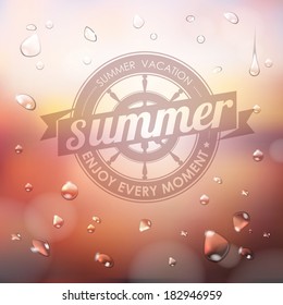 Summer typography background 