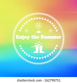 Summer Typography Background. The Season Of Sun And Pleasure Typography Background For Summer.
