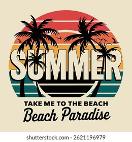 Tipografía de verano con tema de playa