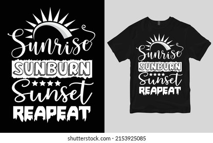 Summer typography custom t shirt design.