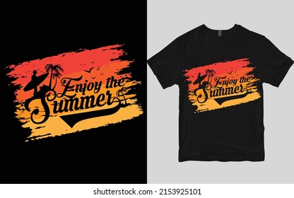 Summer typography custom t shirt design.