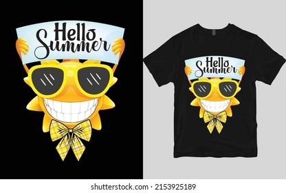 Summer typography custom t shirt design.