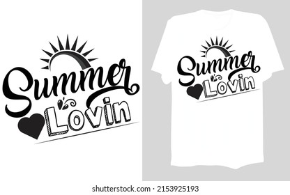 Summer typography custom t shirt design.