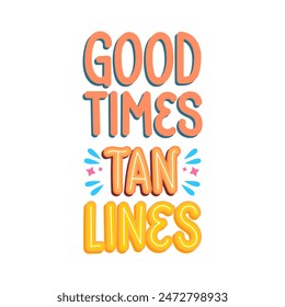 Summer typography design with calligraphy quotes and vibrant letters. Vector art captures the season's life, sun, and travel illustrations in colorful style.
