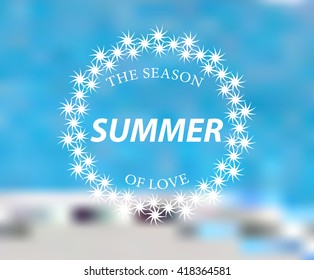 Summer typography design. Summer logotype.
