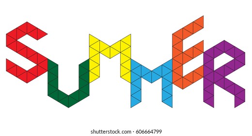 summer typography design, text and font vector illustration. 
