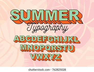 Summer Typography Design Vector