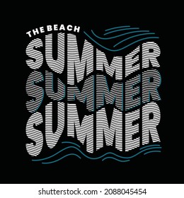 Diseño gráfico de tipografía de verano en ilustraciones vectoriales.camisetas, impresiones y otros usos