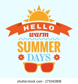 Summer typography graphic, poster design