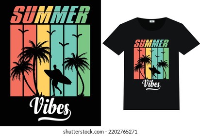 Summer Typography and Graphic T shirt Design