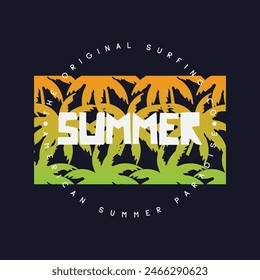 Summer typography graphic t shirt and apparel design