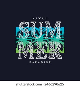 Summer typography graphic t shirt and apparel design