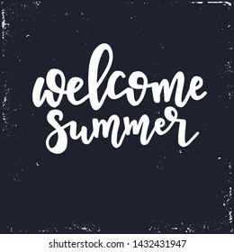 Summer typography poster. Conceptual handwritten phrase T shirt hand lettered calligraphic design. Inspirational vector