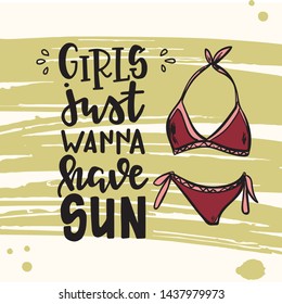 Summer typography poster. Conceptual handwritten phrase T shirt hand lettered calligraphic design. Inspirational vector