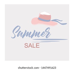 Summer typography poster. Conceptual handwritten phrase T shirt hand lettered calligraphic design. Inspirational vector