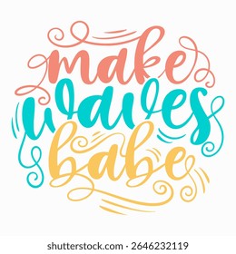 Summer typography quotes, Summer lettering poster design, Vintage summer graphic with script text