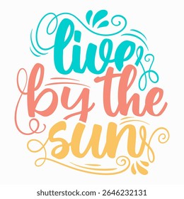 Summer typography quotes, Summer lettering poster design, Vintage summer graphic with script text