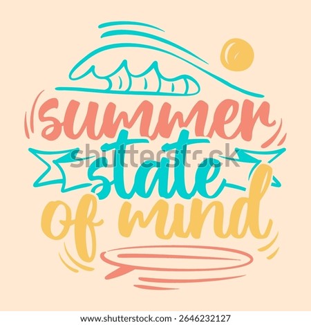 Summer typography quotes, Summer lettering poster design, Vintage summer graphic with script text