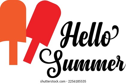 Summer typography simple and unique design