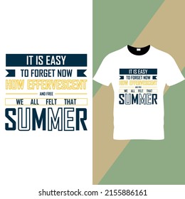 Summer Typography t shirt design 