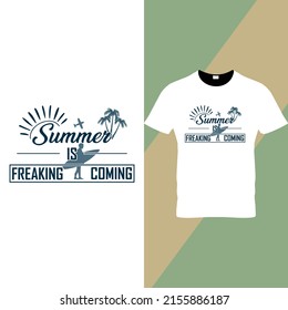 Summer Typography t shirt design 