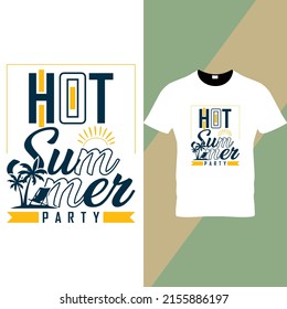 Summer Typography t shirt design 