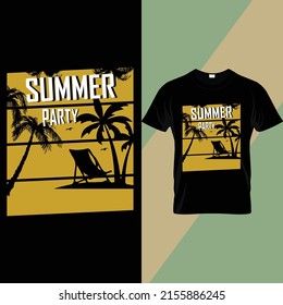 Summer Typography t shirt design 