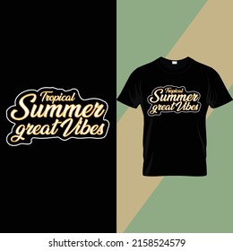 Summer typography t shirt design 