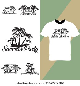 Summer typography t shirt design 