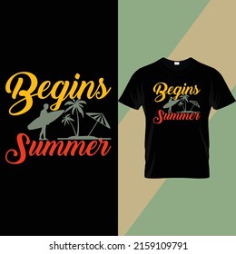 Summer typography t shirt design 