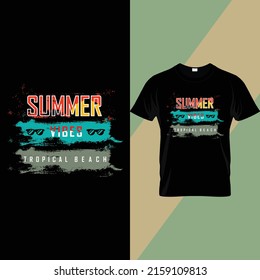 Summer typography t shirt design 
