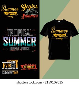 Summer typography t shirt design 