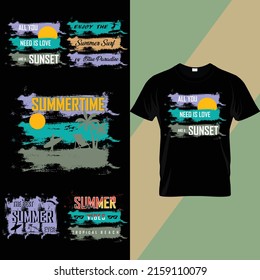 Summer typography t shirt design 