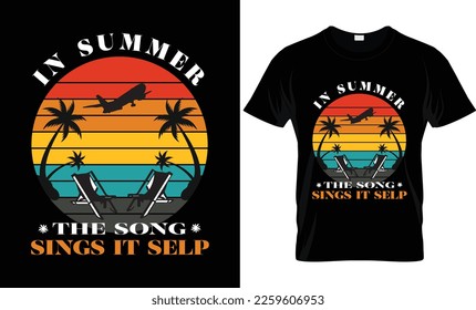 Summer typography t shirt design
