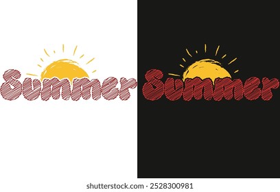 Summer typography t shirt design