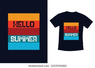 Summer typography tshirt design with modern quotes typography summer day t-shirt design