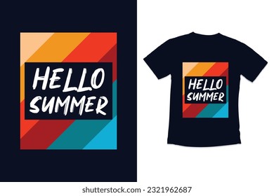 Summer typography tshirt design with modern quotes typography summer day t-shirt design
